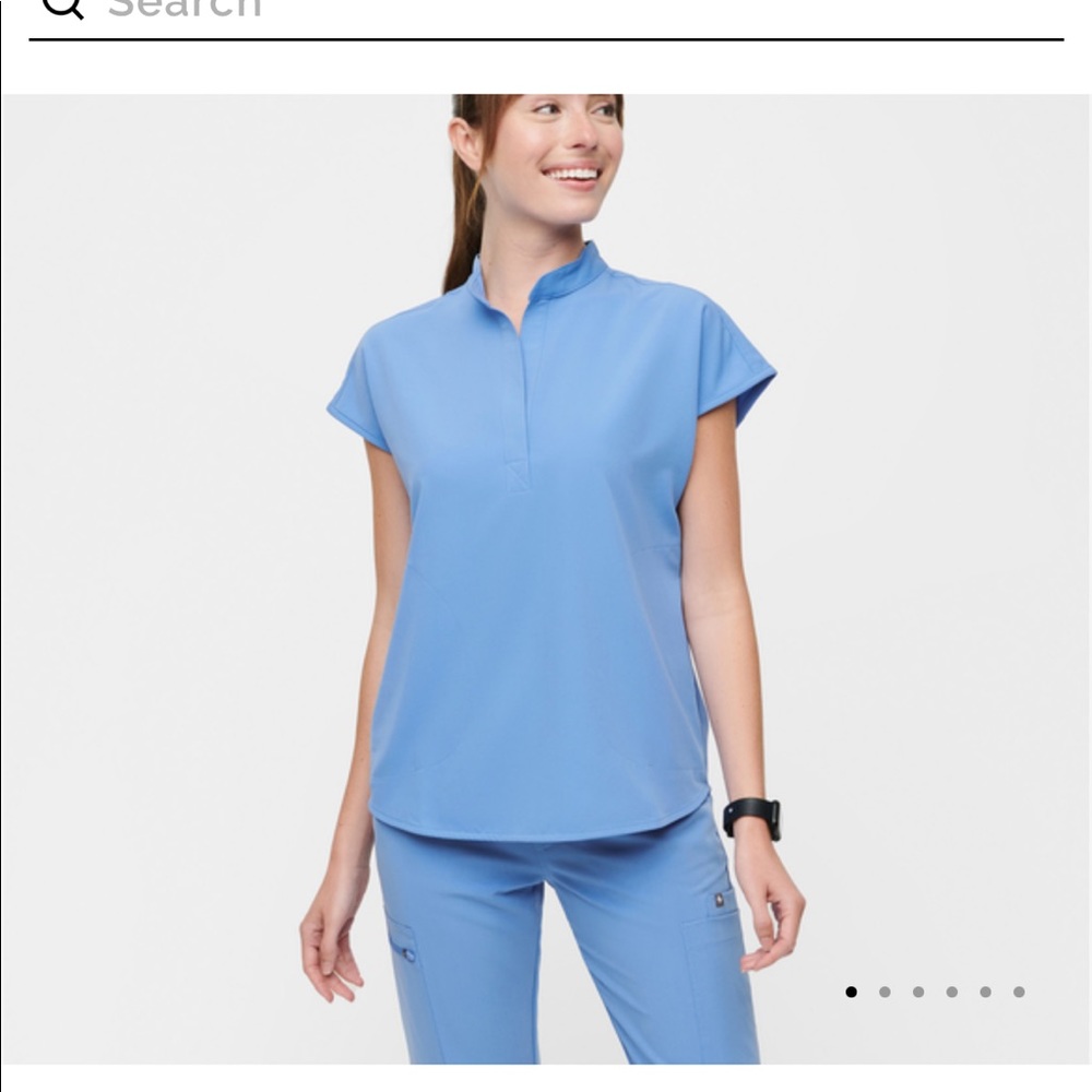 FIGS Rafaela ceil blue scrub top. XS